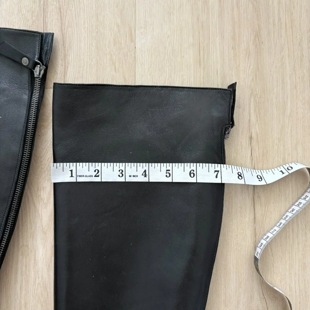 Stuart Weitzman Sohot Pointed Toe Tall Leather Boots Black Size 11.5 - Picture 13 of 16